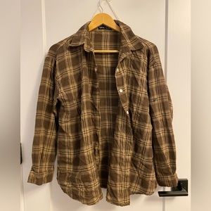 Plaid button-up long sleeve from Shein